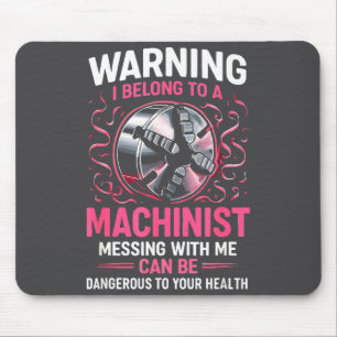 My Knight In Machinist Wife Girlfriend Funny Anniv Mouse Pad