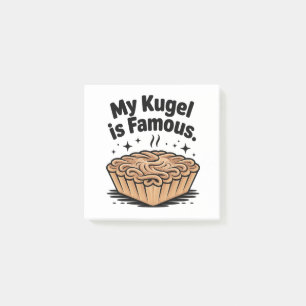 My Kugel Is Famous Funny Hanukkah Jewish Jew Post-it Notes