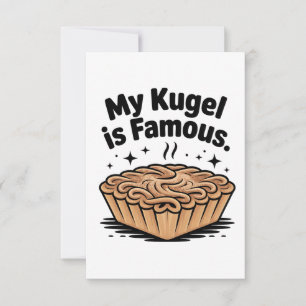 My Kugel Is Famous Funny Hanukkah Jewish Jew Thank You Card