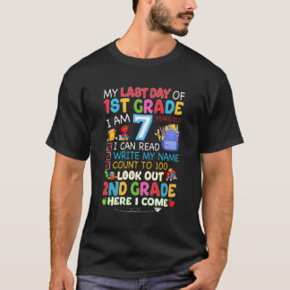 My Last Day Of First Grade Graduation 2Nd Grade He T-Shirt