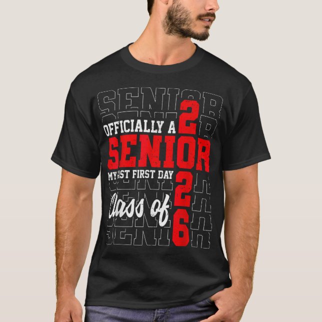 My Last First Day Senior 2026 Back To School Boys  T-Shirt (Front)