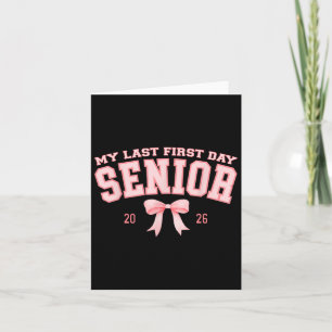My Last First Day Senior 2026 Retro Groovy Tie Dye Card