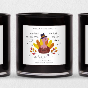 My Last Nerve Funny Thanksgiving Candle Label