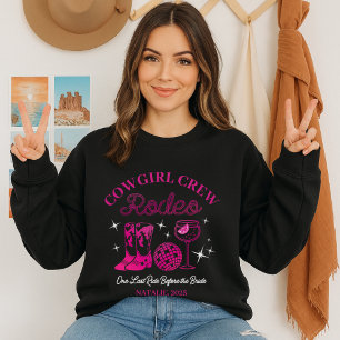 My Last Rodeo Personalized Pink Bachelorette Party Sweatshirt