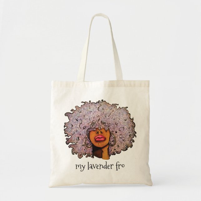 My Lavender Fro Budget Tote Bag (Front)