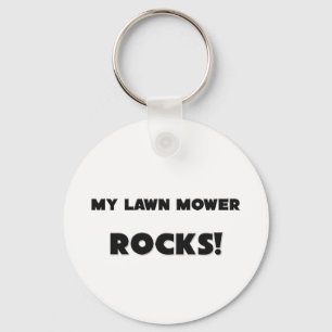 MY Lawn Mower ROCKS! Keychain
