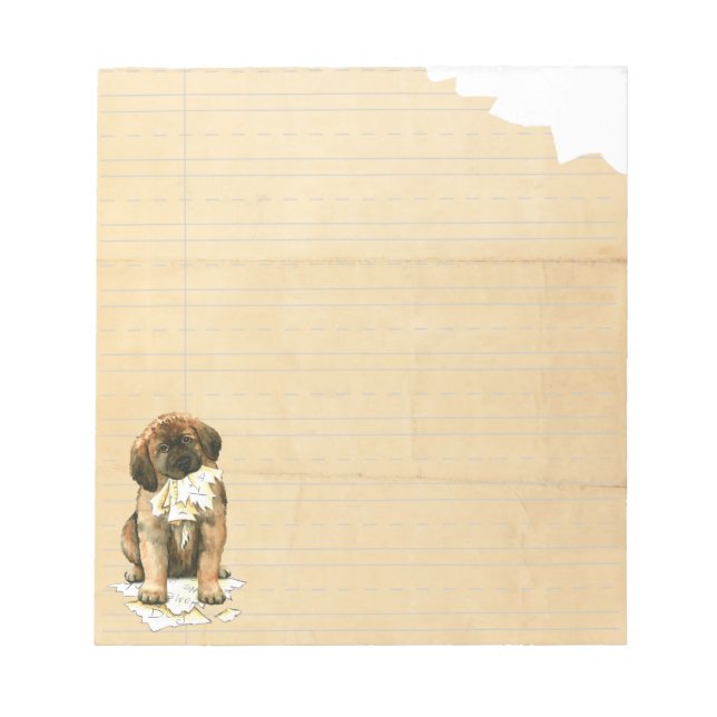 My Leonberger Ate My Homework Notepad (Front)