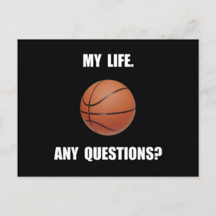 My Life Basketball Postcard