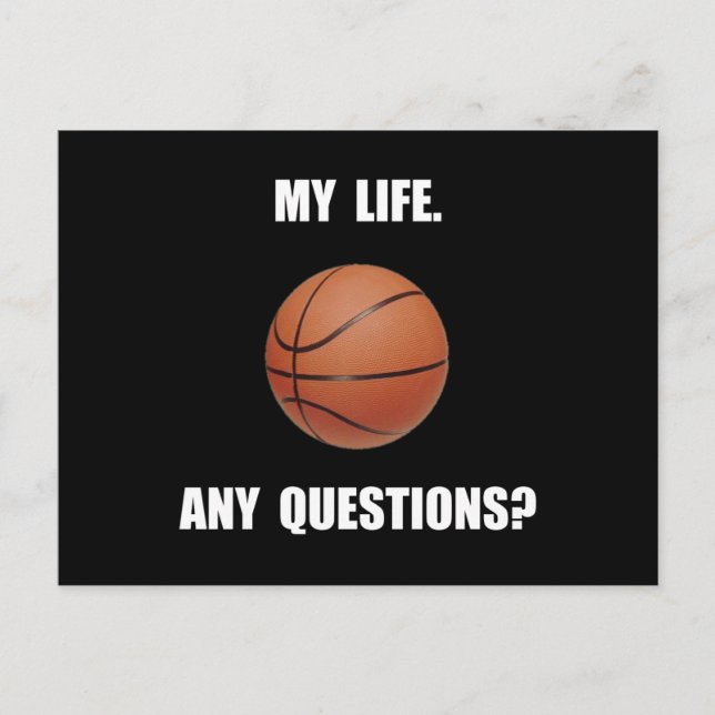 My Life Basketball Postcard (Front)