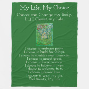 My Life Choice Cancer Angel Chemo Fleece Blanket
