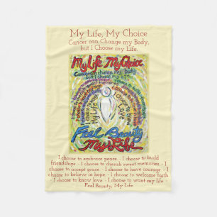 My Life Choice Cancer Angel Soft Fleece Blankets