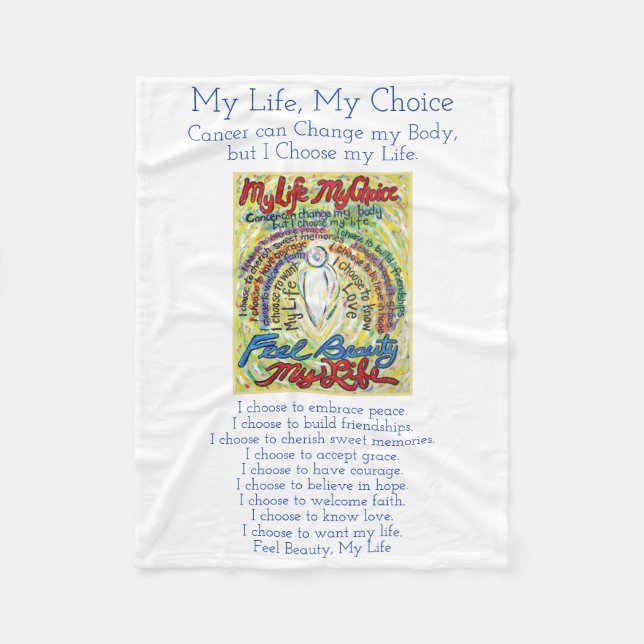 My Life Choice Cancer Poem Soft Fleece Blankets (Front)