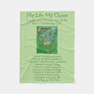 My Life Choice Cancer Poem Soft Fleece Blankets