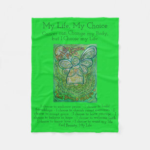 My Life Choice Cancer Poem Soft Fleece Blankets
