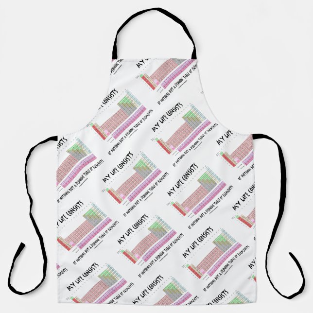 My Life Consists Nothing But Periodic Table Humor Apron (Front)
