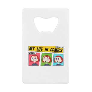My Life In Comics Credit Card Bottle Opener