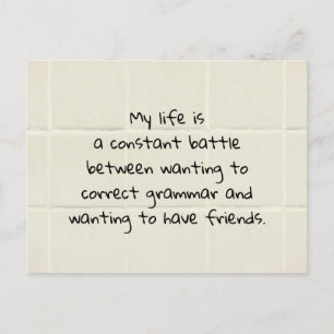 My life is a constant battle joke bathroom tiles postcard