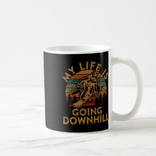My Life Is Going Downhill Snowboard Gift Winter Sn Coffee Mug