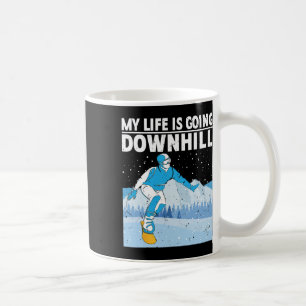 My Life Is Going Downhill Snowboarder Snowboarding Coffee Mug
