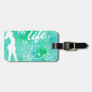 My Life is on the ice Figure Skating Design Luggage Tag