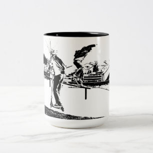 My Life is Skateboarding and Scootering  Two-Tone Coffee Mug
