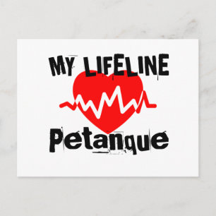 My Life Line Petanque Sports Designs Postcard
