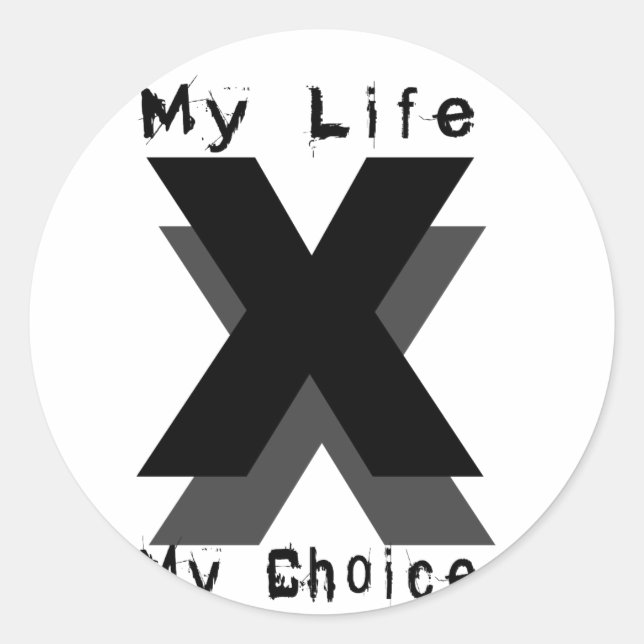 my life my choice classic round sticker (Front)