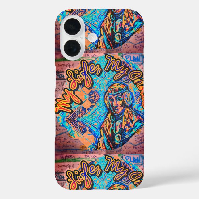 My Life, My Choice. Princess-like woman & Fractal Case-Mate iPhone Case (Back)