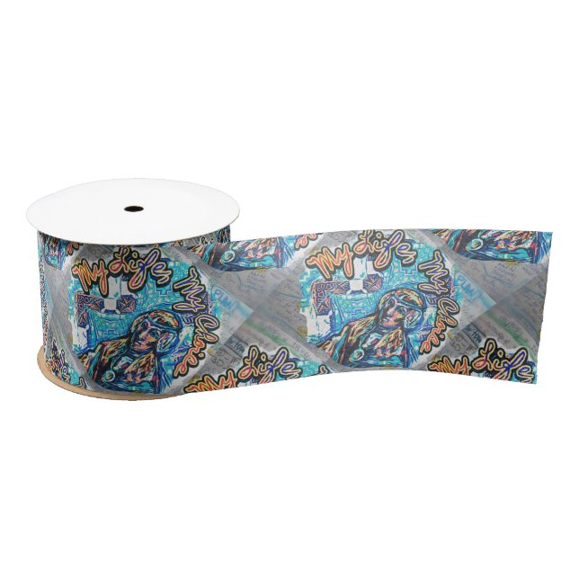 My Life, My Choice. Princess-like woman & Fractal Satin Ribbon (Spool)