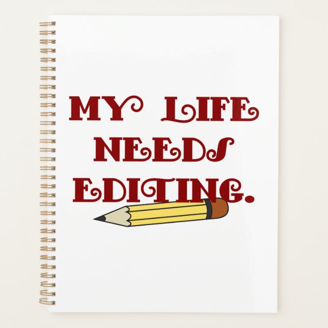 My life needs editing planner (Front)