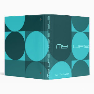 My life style in blue retro design binder