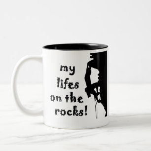 my lifes on the rocks climbing mug