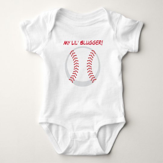 My Lil' Slugger Baseball Baby Jersey Bodysuit