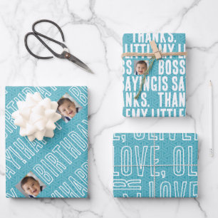My Little Boss   Thank you message Wrapping Paper Sheet