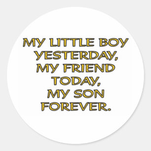 MY LITTLE BOY CLASSIC ROUND STICKER