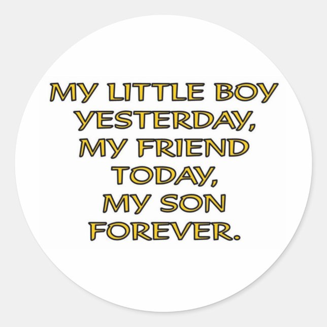 MY LITTLE BOY CLASSIC ROUND STICKER (Front)