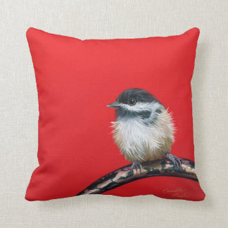 "My Little Chickadee 2" Throw Pillow