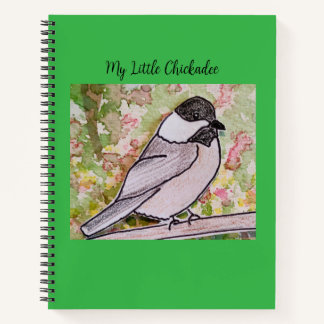 My Little Chickadee Kelly Green Notebook