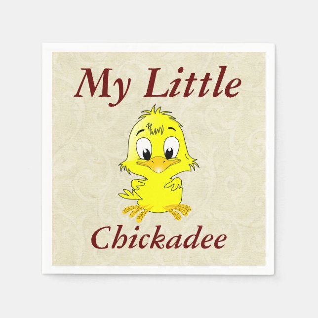 My Little Chickadee Paper Napkin (Front)
