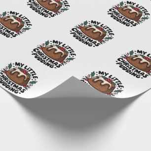 My Little Christmas Pudding Christmas Pregnancy  Wrapping Paper