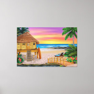 MY LITTLE GRASS SHACK CANVAS PRINT