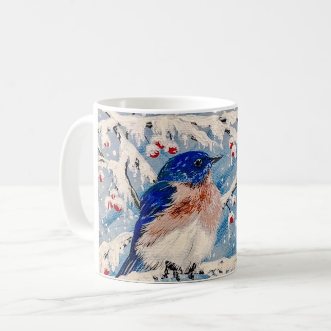 My little Happy Bluebird Coffee Mug (Front Left)