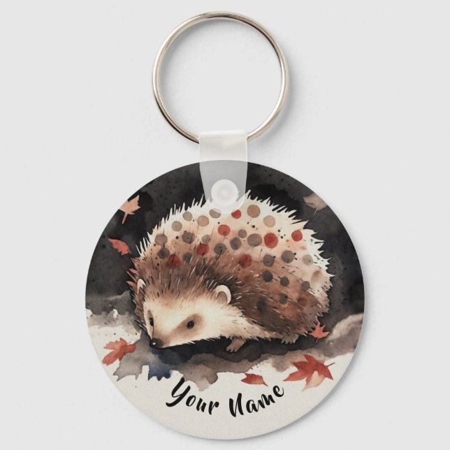 My little hedgehog friend "Dwarden" Keychain (Front)