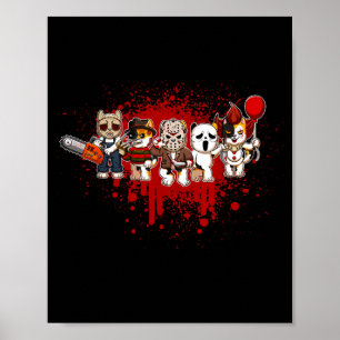 My Little Horror Crew - Halloween Calico Cat Poster