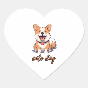 My Little Husky  Cute Dog Classic T-Shirt Heart Sticker