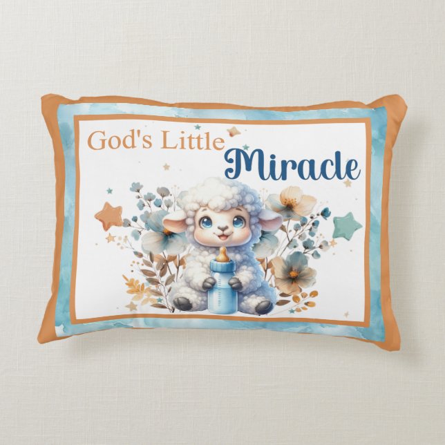 My Little Lamb Accent Pillow (Back)