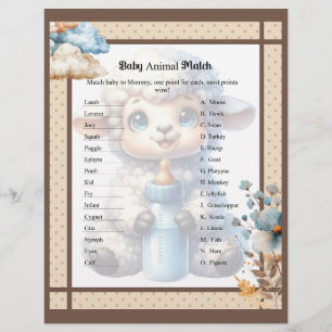 My Little Lamb_ Baby Animal Match Letterhead