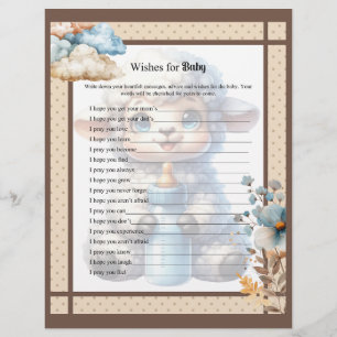 My Little Lamb_  Baby Wishes Activity Letterhead