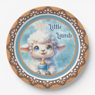 My Little Lamb Paper Plate