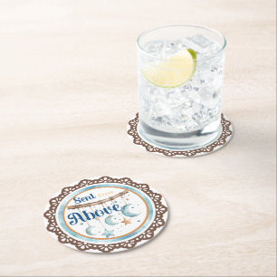 My Little Lamb Round Paper Coaster